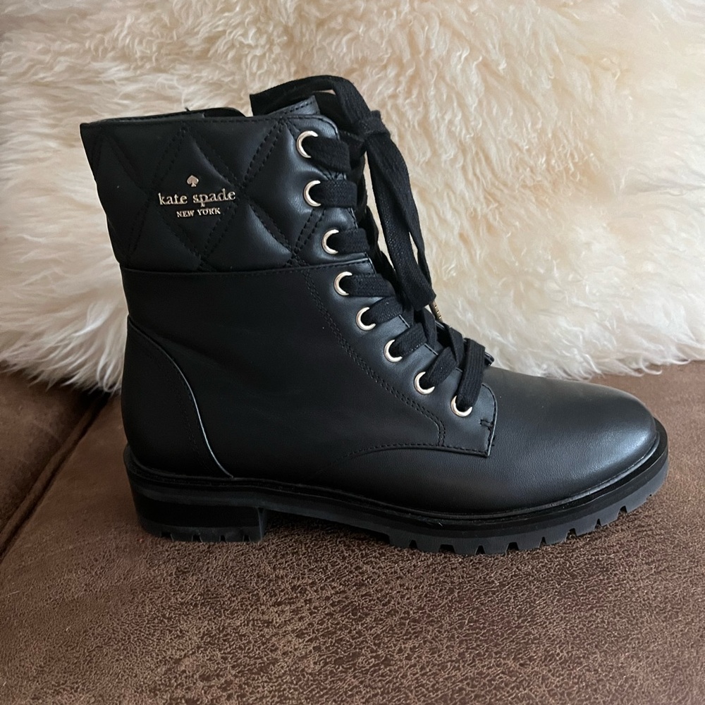Kate Spade Billie Combat Boots Size 6